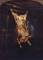 Rembrandt  - paintings - Geschlachteter Ochse