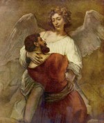 Rembrandt  - paintings - Jakobs Kampf mit dem Engel