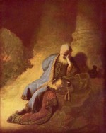 Rembrandt  - Peintures - Le prophète Jérémie pleure la destruction de Jérusalem