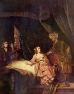 Rembrandt  - paintings - Joseph wird von Potiphars Weib beschuldigt