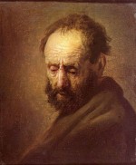 Rembrandt  - Peintures - Tête d'homme