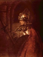 Rembrandt  - Bilder Gemälde - Mann mit Rüstung (Alexander der Große)