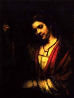 Rembrandt  - Peintures - Portrait d'Hendrickje Stoffels