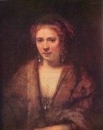 Rembrandt  - Bilder Gemälde - Portrait der Hendrickje Stoffels