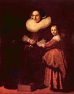 Rembrandt  - Peintures - Portrait de Susanna Pellicorne et sa fille Eva