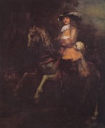 Rembrandt  - paintings - Portrait des Frederick Rihel mit Pferd