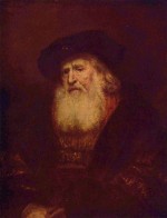 Rembrandt  - Peintures - Portrait d'un vieil homme barbu