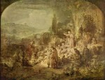 Rembrandt  - Bilder Gemälde - Predigt Johannes des Täufers