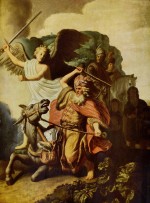Rembrandt  - Bilder Gemälde - Prophet Bileam und die Eselin
