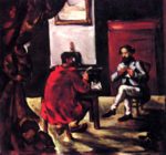 Paul Cezanne  - Bilder Gemälde - Paul Alexis liest Zola vor