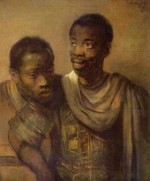 Rembrandt  - Bilder Gemälde - Zwei junge Afrikaner