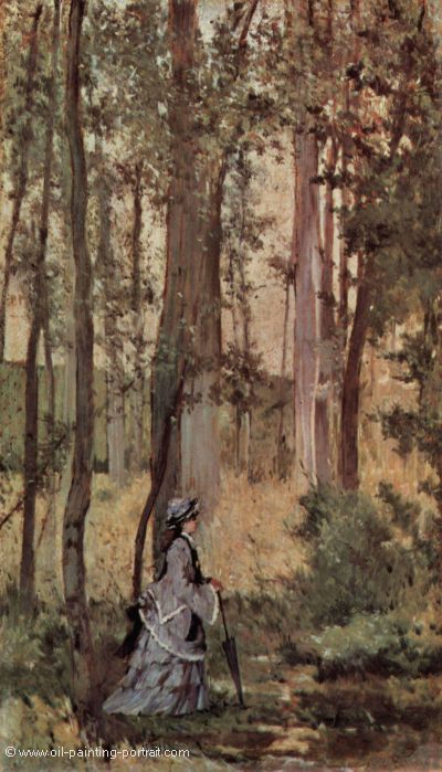 Dame im Wald