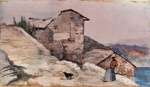 Giovanni Fattori - paintings - Gehoeft in den Huegeln