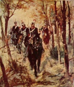 Giovanni Fattori - paintings - Kavalleristen