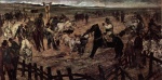Giovanni Fattori  - Peintures - Marquage des jeunes taureaux à Maremme