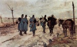 Giovanni Fattori  - Bilder Gemälde - Marschierende Soldaten