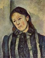 Paul Cezanne  - paintings - Portraet des Mme Cezanne