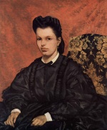 Giovanni Fattori  - paintings - Portrait der ersten Ehefrau des Kuenstlers