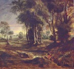 Pierre Paul Rubens - Peintures - Paysage vespéral 