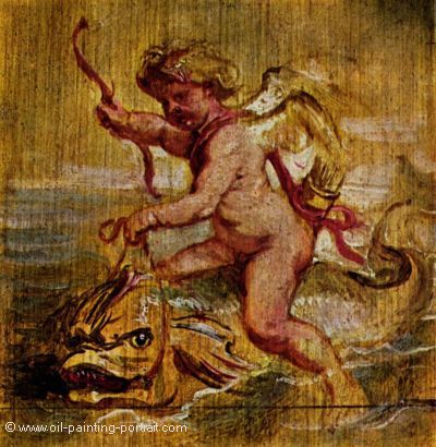 Armors Ritt auf einem Delphin