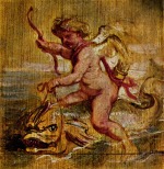 Peter Paul Rubens - Peintures - Amour chevauchant un dauphin