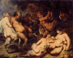 Pierre Paul Rubens - Peintures - Bacchanale