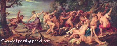 Diana and her Nymphs Surprised by the Fauns