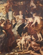 Peter Paul Rubens - Peintures - Le bonheur de la France pendant la régence de Marie de Médicis