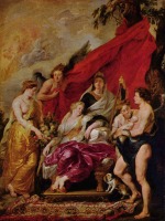 Peter Paul Rubens - paintings - Geburt des Dauphin Ludwigs XIII