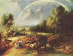Pierre Paul Rubens  - Peintures - Paysage avec arc-en-ciel