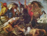 Pierre Paul Rubens  - Peintures - Chasse aux hippopotames 