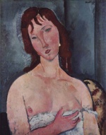 Amadeo Modigliani - Peintures - Jeune femme