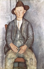 Amadeo Modigliani - Bilder Gemälde - Junger Bauer