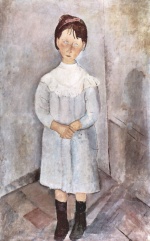 Amadeo Modigliani - Peintures - Jeune fille en bleu