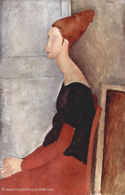 Portrait of Jeanne Hebuterne in Profile