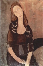 Amadeo Modigliani - paintings - Portrait of Jeanne Hebuterne