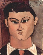 Amadeo Modigliani - Peintures - Portrait de Moiise Kiessling