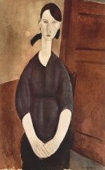Amadeo Modigliani - paintings - Portrait der Paulette Jourdain