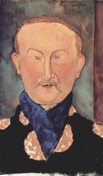 Amadeo Modigliani  - Peintures - Portrait de Léon Bakst