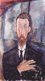 Amadeo Modigliani  - Peintures - Portrait de Paul Alexandre