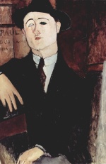 Amadeo Modigliani  - Peintures - Portrait de Paul Guillaume