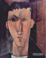 Amadeo Modigliani  - Peintures - Portrait de Raymond