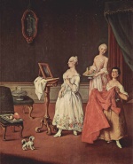 Pietro Longhi - paintings - Dame bei der Toilette