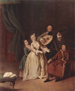 Pietro Longhi - paintings - Das Familienkonzert