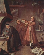 Pietro Longhi - Peintures - L'alchimiste