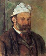 Paul Cézanne  - Peintures - Autoportrait avec un turban blanc