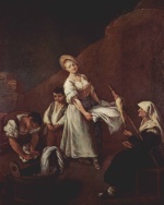 Pietro Longhi - paintings - Die Waescherinnen