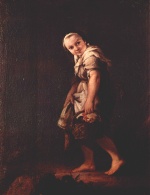 Pietro Longhi  - Peintures - Jeune bergère avec panier