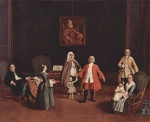 Pietro Longhi  - paintings - Portrait einer venezianischen Familie