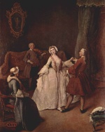 Pietro Longhi  - paintings - Tanzstunde (Der Tanzmeister)
